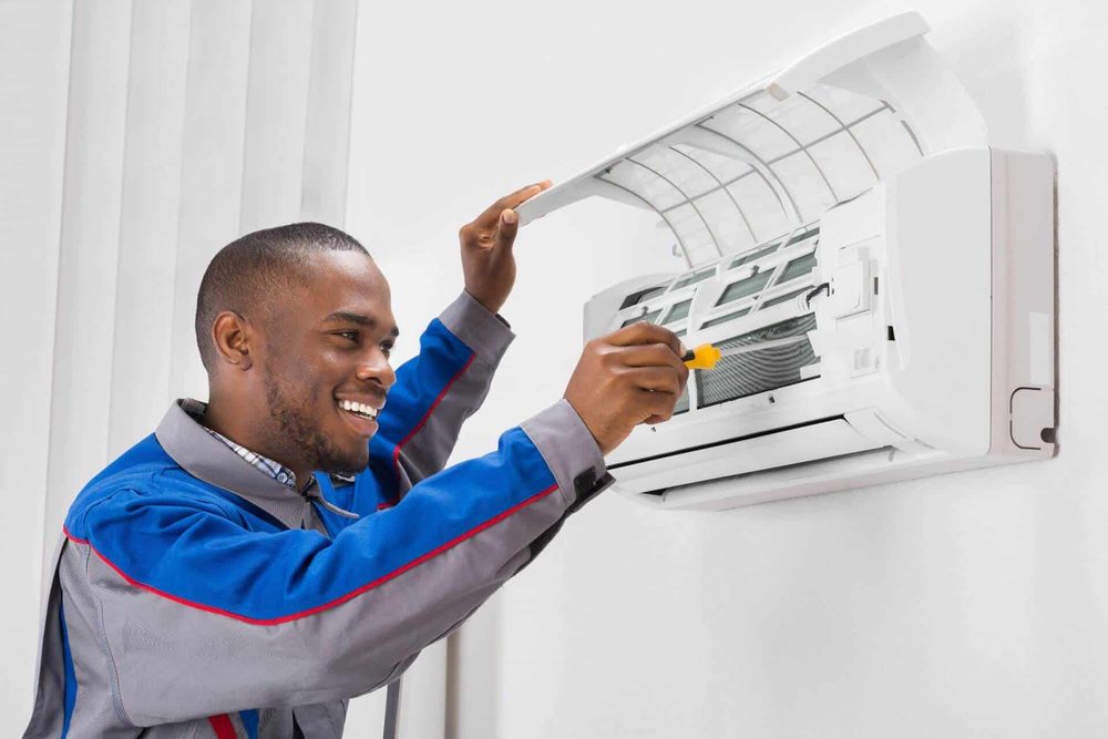 Aircon servicing at a business near Carnival City, Brakpan